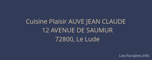 Cuisine Plaisir AUVE JEAN CLAUDE