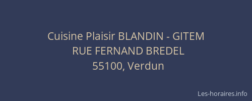Cuisine Plaisir BLANDIN - GITEM