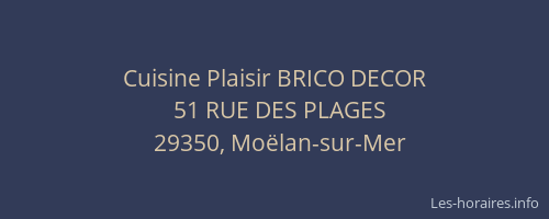Cuisine Plaisir BRICO DECOR