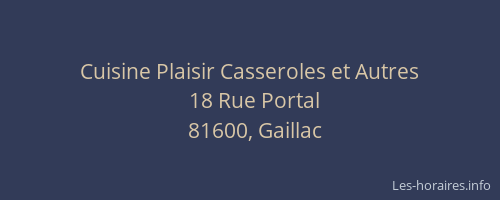 Cuisine Plaisir Casseroles et Autres