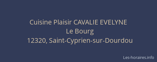 Cuisine Plaisir CAVALIE EVELYNE