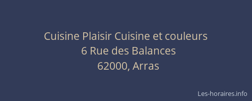 Cuisine Plaisir Cuisine et couleurs