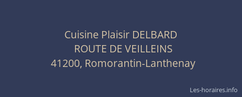 Cuisine Plaisir DELBARD