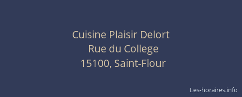 Cuisine Plaisir Delort