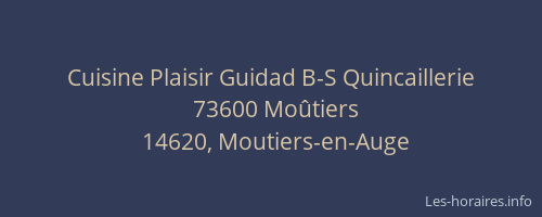 Cuisine Plaisir Guidad B-S Quincaillerie