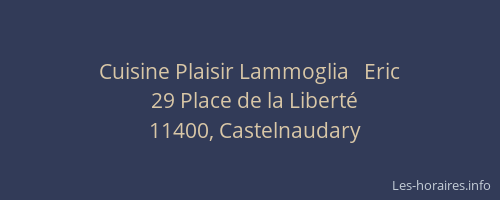 Cuisine Plaisir Lammoglia   Eric