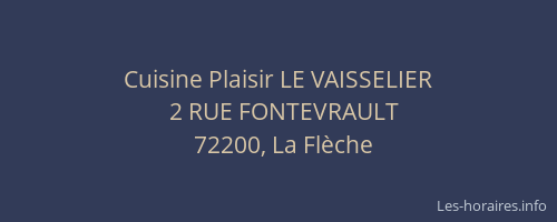 Cuisine Plaisir LE VAISSELIER