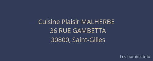 Cuisine Plaisir MALHERBE