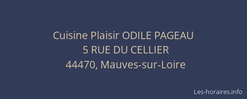 Cuisine Plaisir ODILE PAGEAU