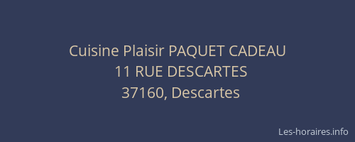 Cuisine Plaisir PAQUET CADEAU