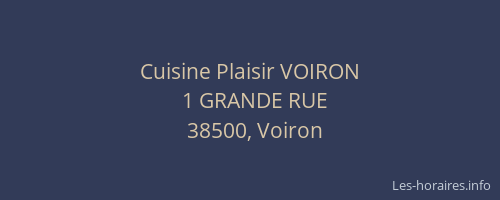 Cuisine Plaisir VOIRON