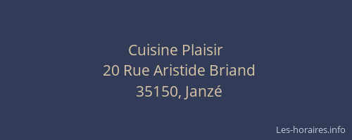 Cuisine Plaisir