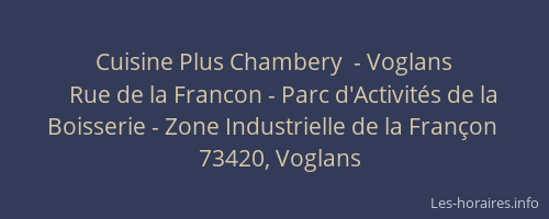 Cuisine Plus Chambery  - Voglans