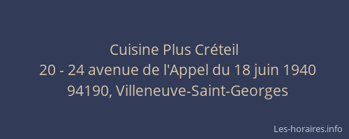 Cuisine Plus Cr&eacute;teil