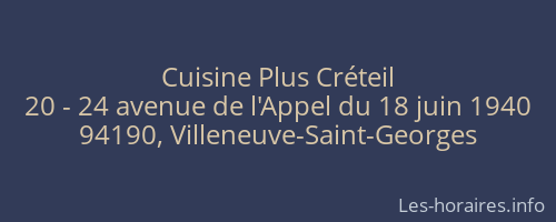 Cuisine Plus Créteil