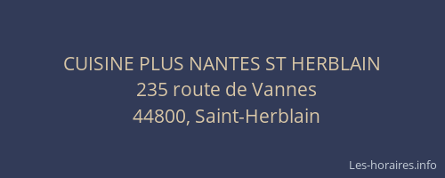 CUISINE PLUS NANTES ST HERBLAIN
