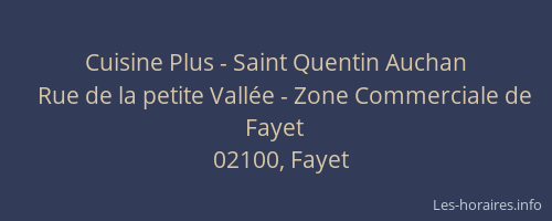 Cuisine Plus - Saint Quentin Auchan