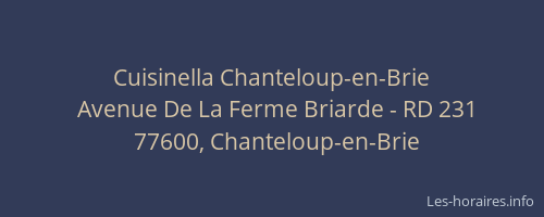 Cuisinella Chanteloup-en-Brie
