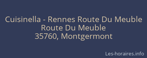 Cuisinella - Rennes Route Du Meuble