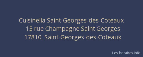 Cuisinella Saint-Georges-des-Coteaux