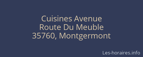Cuisines Avenue
