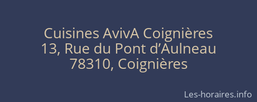 Cuisines AvivA Coignières