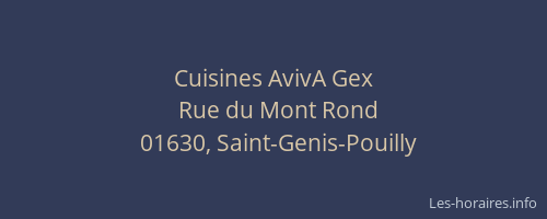 Cuisines AvivA Gex