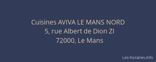 Cuisines AVIVA LE MANS NORD