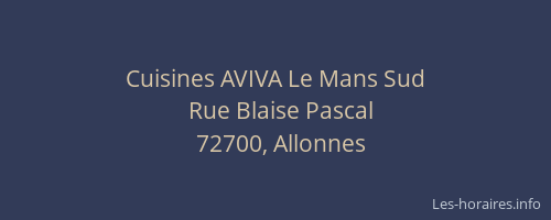 Cuisines AVIVA Le Mans Sud