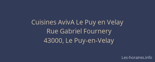 Cuisines AvivA Le Puy en Velay