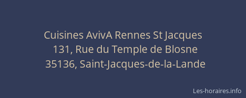 Cuisines AvivA Rennes St Jacques