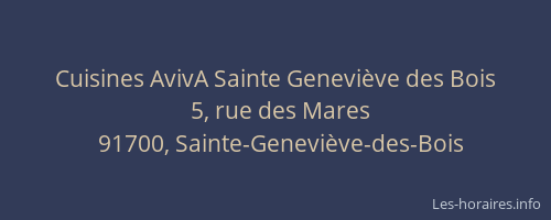 Cuisines AvivA Sainte Geneviève des Bois