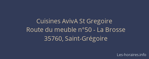 Cuisines AvivA St Gregoire