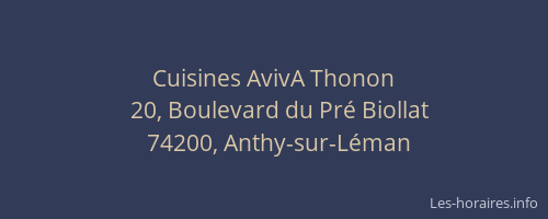 Cuisines AvivA Thonon