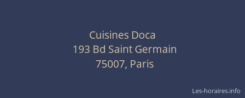 Cuisines Doca