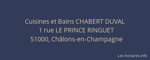 Cuisines et Bains CHABERT DUVAL