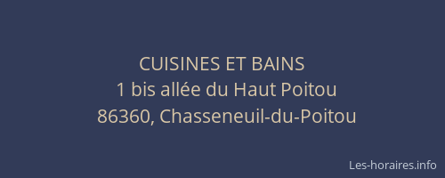 CUISINES ET BAINS