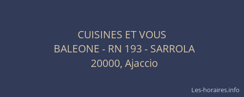 CUISINES ET VOUS