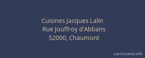 Cuisines Jacques Lalin