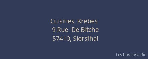Cuisines  Krebes