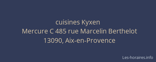 cuisines Kyxen