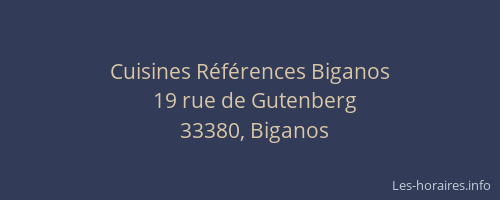 Cuisines R&eacute;f&eacute;rences Biganos