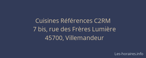 Cuisines R&eacute;f&eacute;rences C2RM