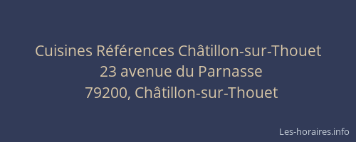 Cuisines R&eacute;f&eacute;rences Ch&acirc;tillon-sur-Thouet