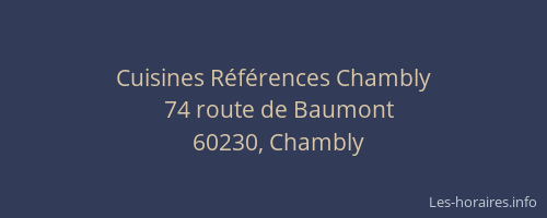 Cuisines R&eacute;f&eacute;rences Chambly