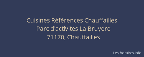 Cuisines R&eacute;f&eacute;rences Chauffailles