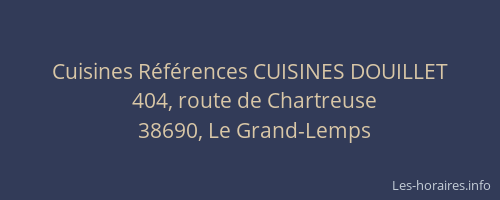 Cuisines R&eacute;f&eacute;rences CUISINES DOUILLET