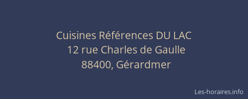 Cuisines R&eacute;f&eacute;rences DU LAC