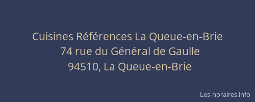 Cuisines R&eacute;f&eacute;rences La Queue-en-Brie