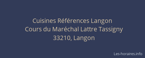 Cuisines R&eacute;f&eacute;rences Langon